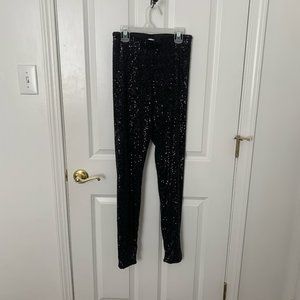 Black Sequin Leggings